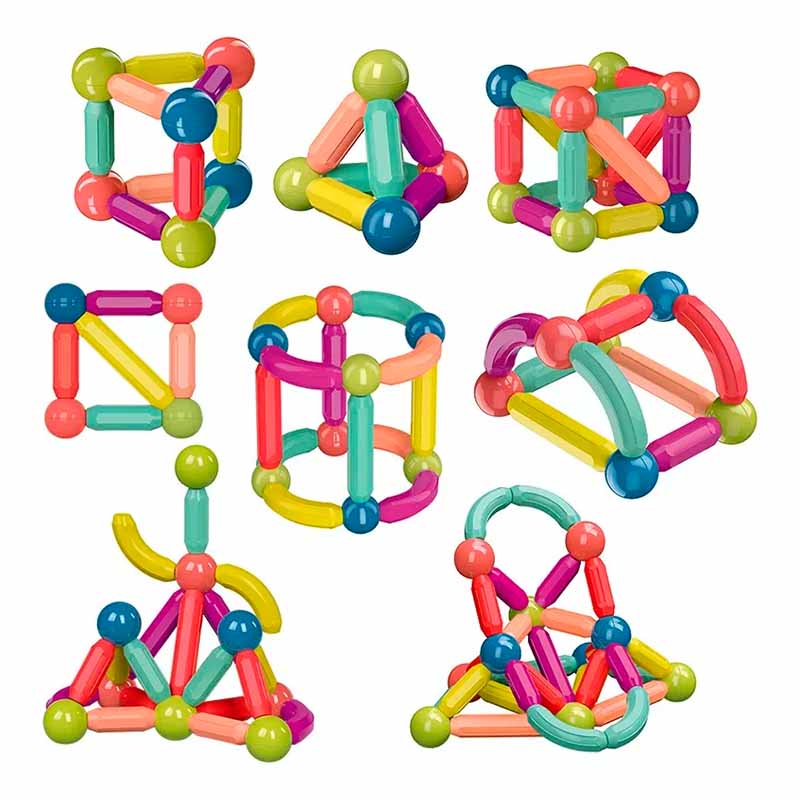 Juego de Varillas Magnéticas 130 Piezas vista adicional – Mil Ideas