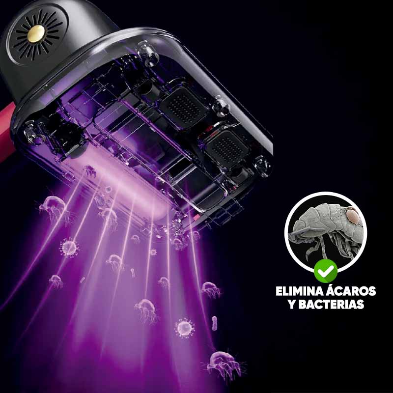 Aspiradora Aero Clean en uso limpiando colchón – Mil Ideas