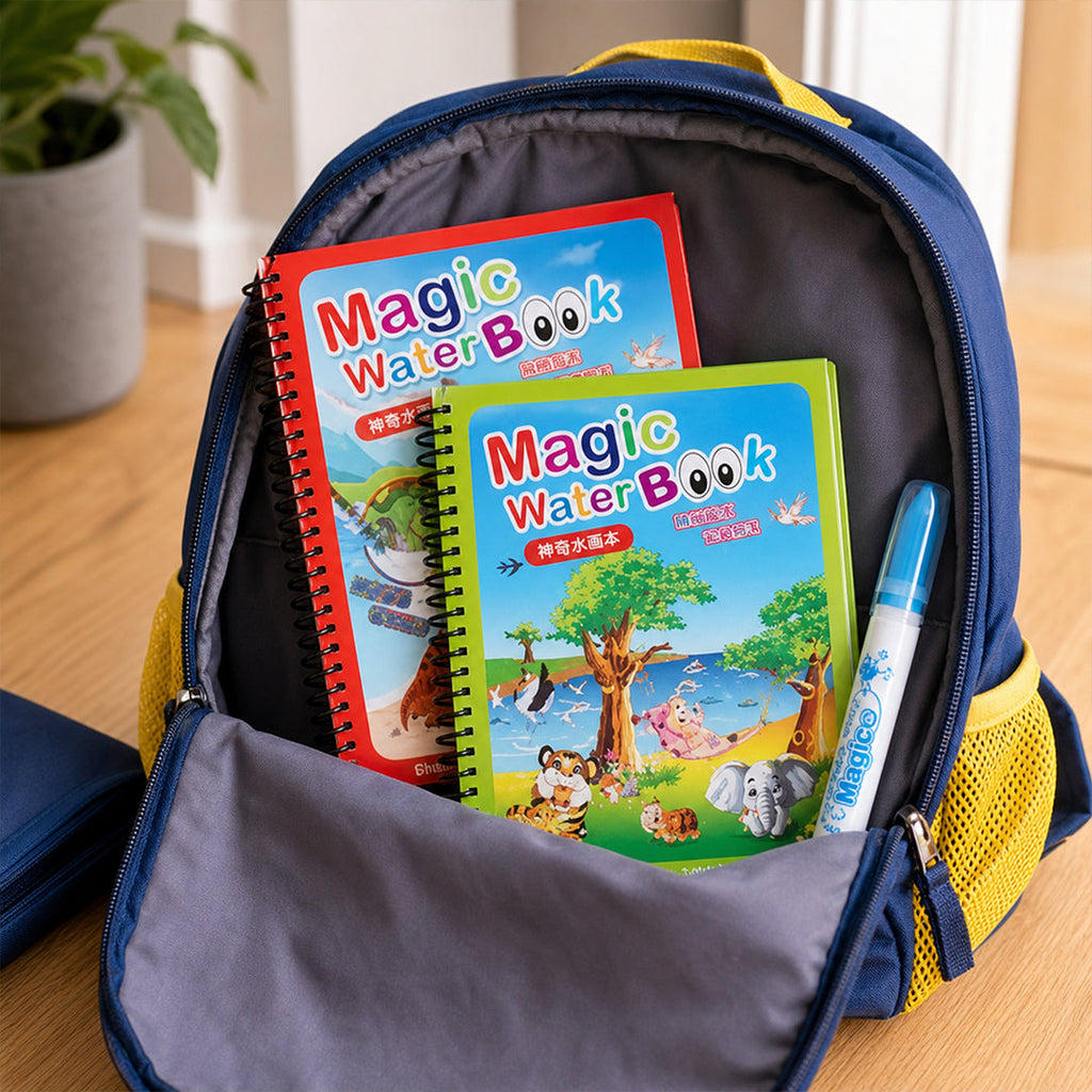 Set de 2 Libros Coloreables con Agua para Niños