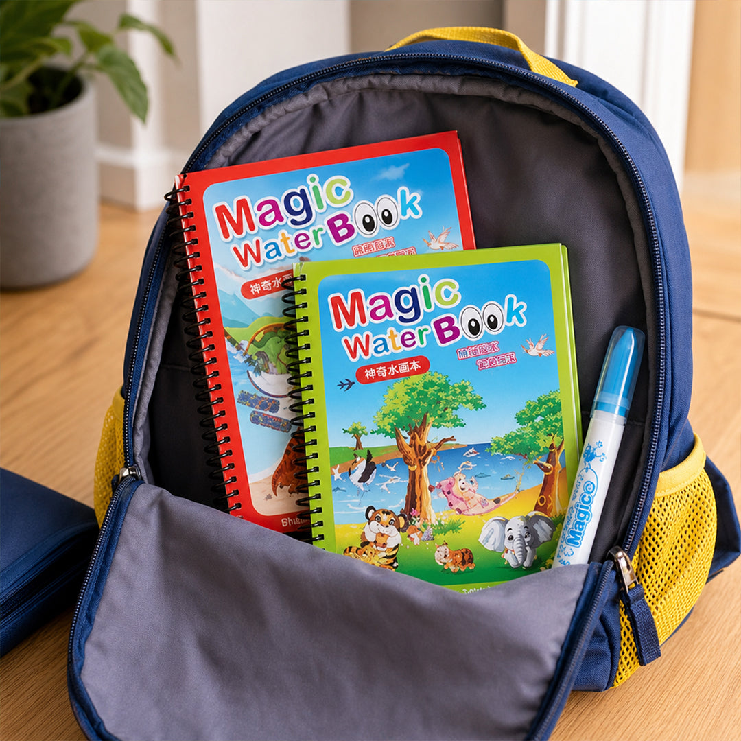 Set de 2 Libros Coloreables con Agua para Niños