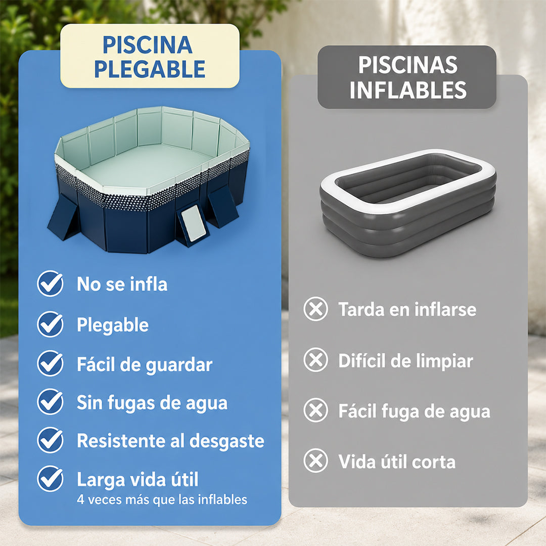 Piscina Familiar Rectangular Grande Plegable
