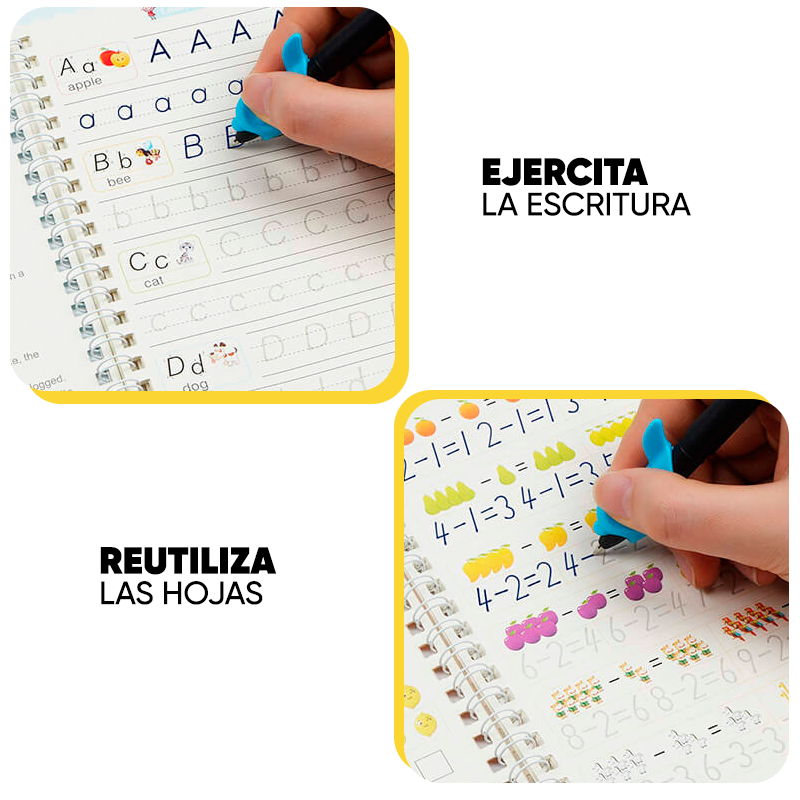 Set 4 libros escritura vista adicional – Mil Ideas