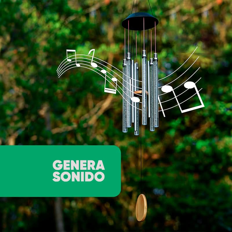 Lámpara solar para viento con luces LED de colores en uso – Mil Ideas