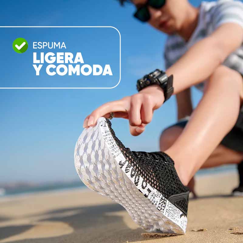 Championes Solaris Suela Espuma Tela Transpirable en uso – Mil Ideas