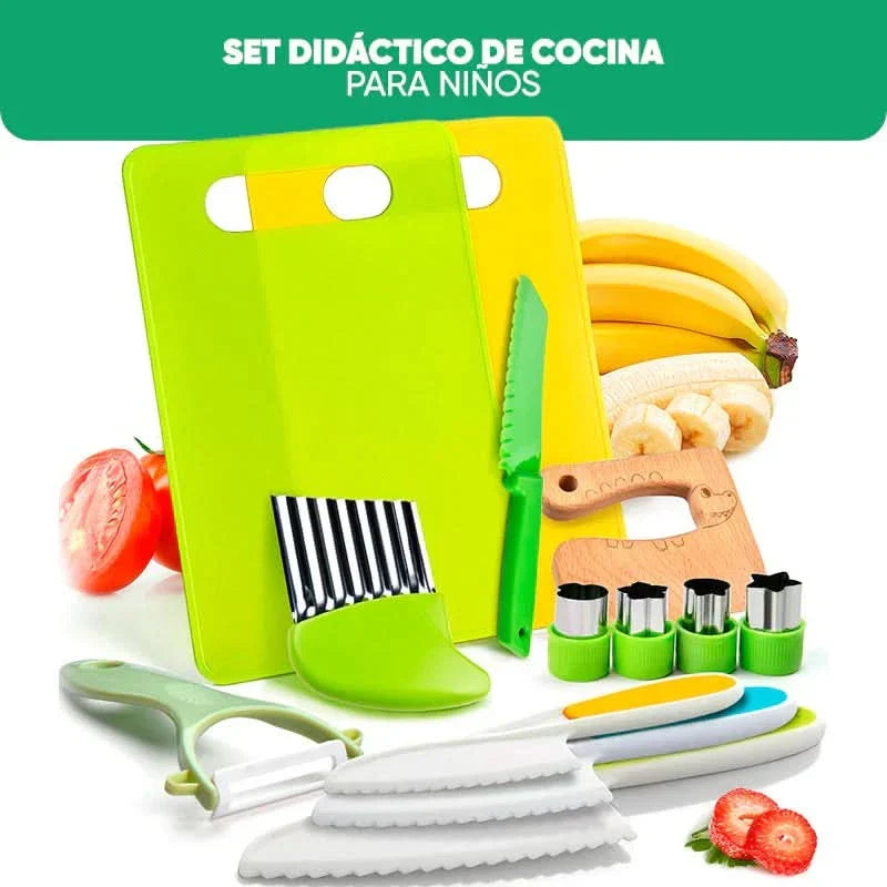 Juego didáctico de cocina con 13 piezas detalle – Mil Ideas