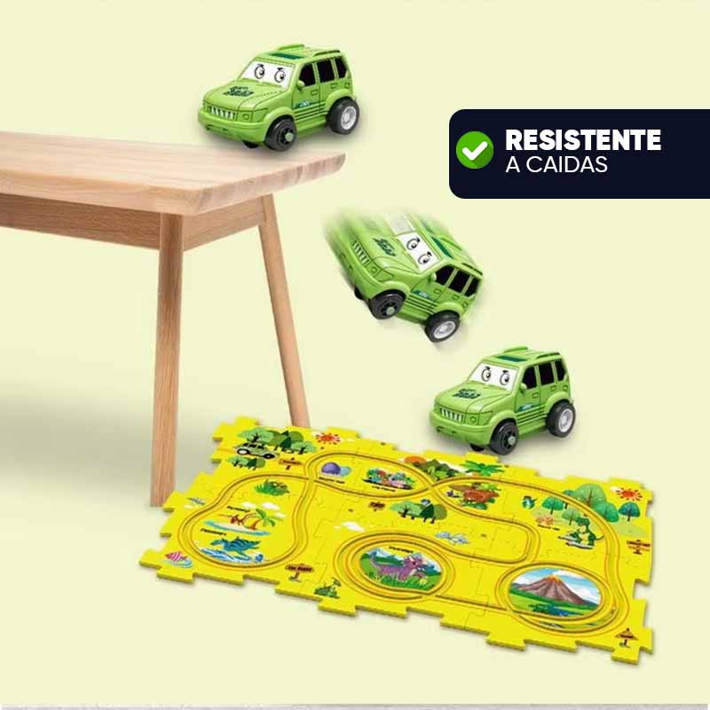 Pista de Rompecabezas con Carrito Eléctrico detalle – Mil Ideas