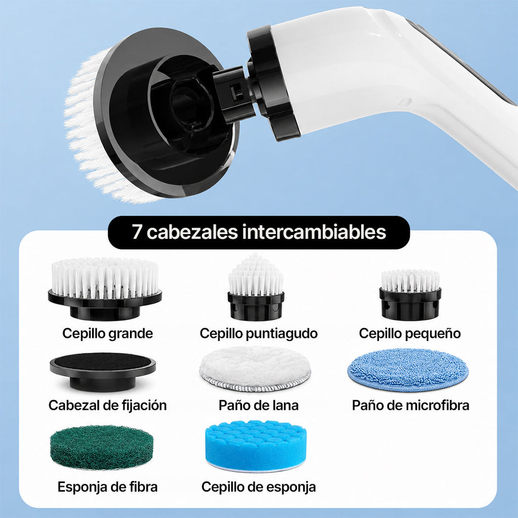Cepillo de Limpieza Turbo con 7 Cabezales