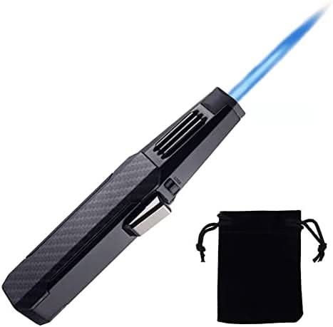 Encendedor antorcha butano recargable negro vista adicional – Mil Ideas