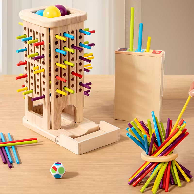 Torre de madera juego lógico vista adicional – Mil Ideas