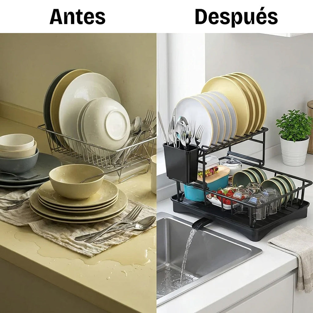 Escurridor Spoway con Bandeja y  Drenaje Calidad Superior