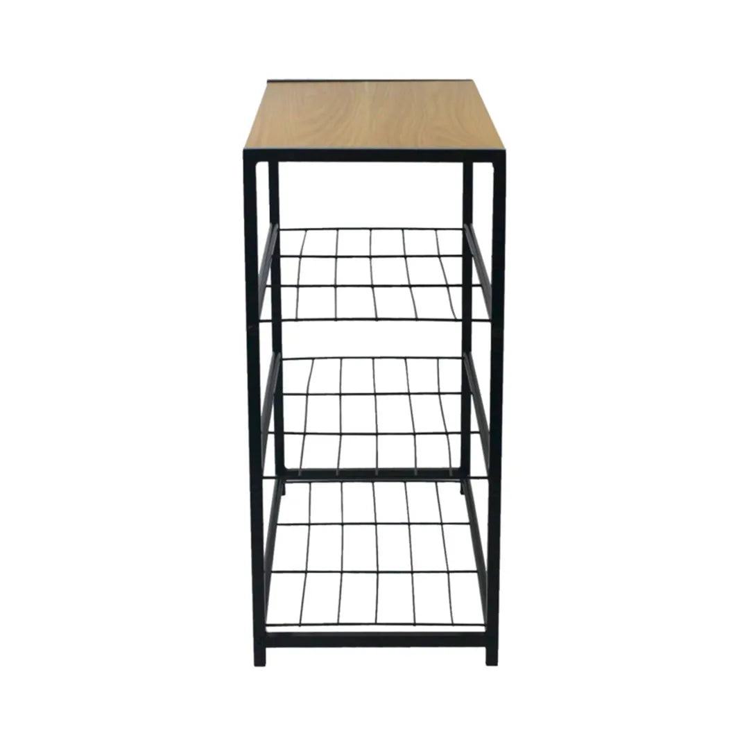 Mueble Zapatera Hierro MDF detalle – Mil Ideas