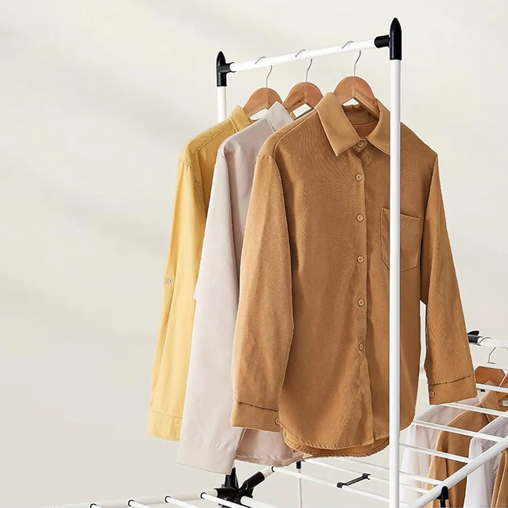 Tendedero plegable de secado de ropa 2 niveles vista adicional – Mil Ideas