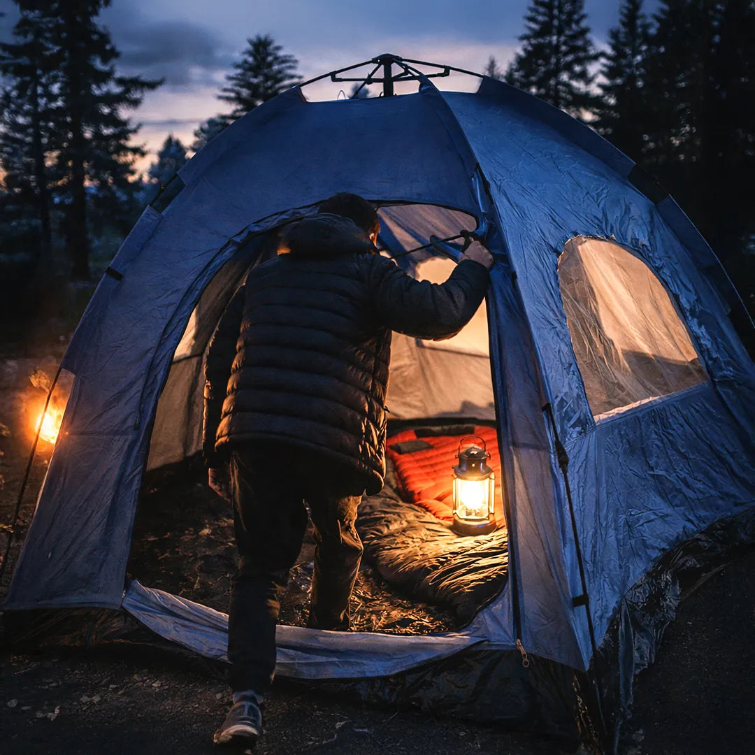 Carpa automática 3x3m con ventana detalle – Mil Ideas