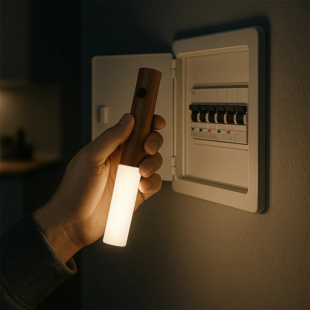 Lámpara linterna portátil recargable detalle – Mil Ideas