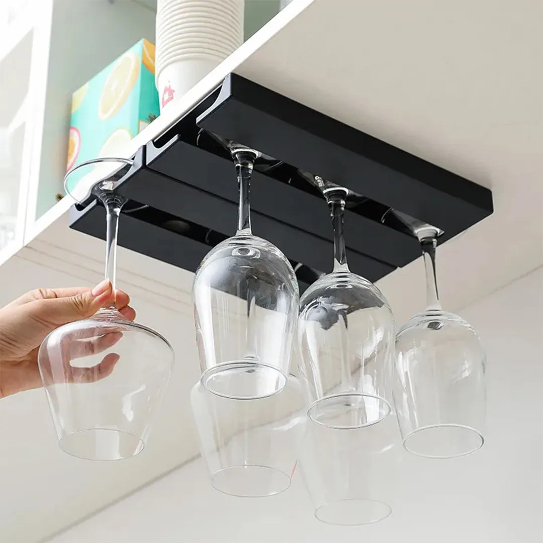 Soporte organizador colgante de copas para armario detalle – Mil Ideas