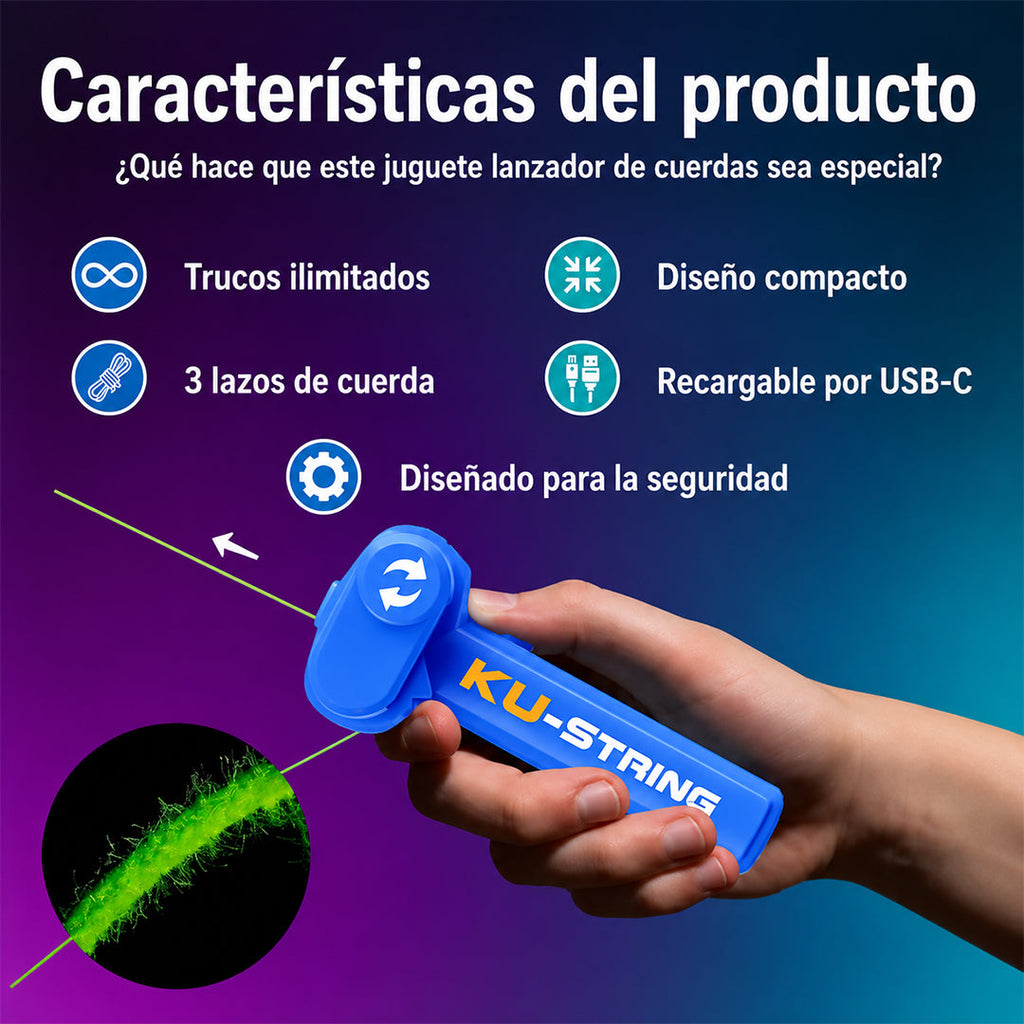 Lanzador de cuerda recargable USB-C vista adicional – Mil Ideas