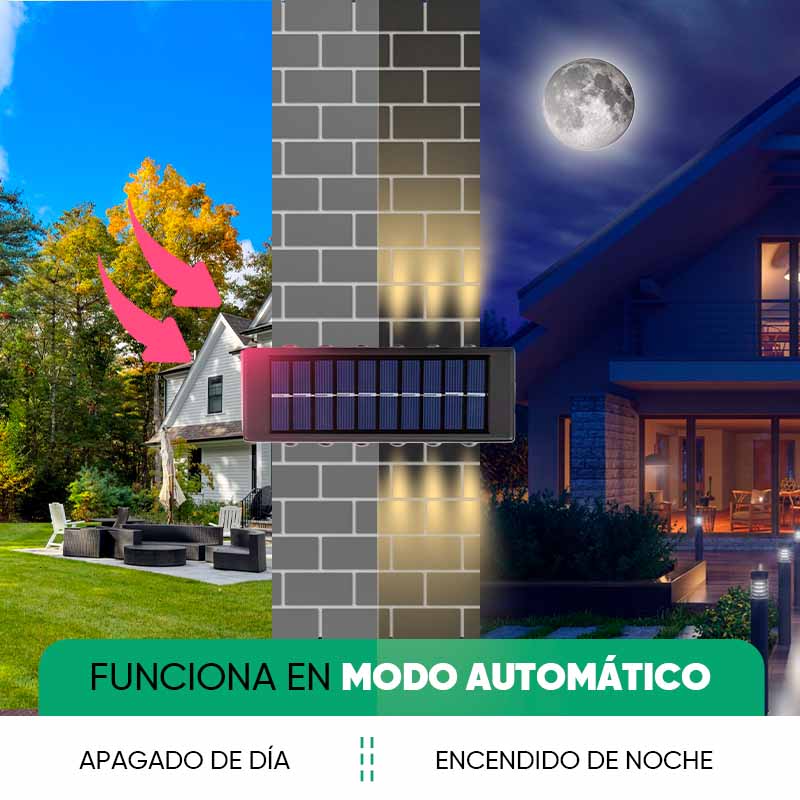 Pack de 2 luces solares cálidas con 12 LEDs para exterior vista adicional – Mil Ideas