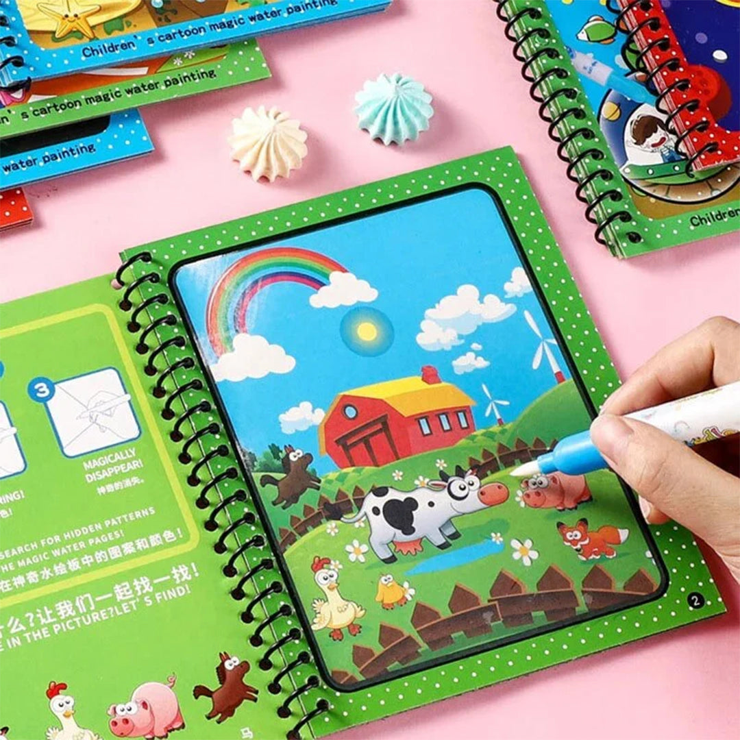Set de 2 Libros Coloreables con Agua para Niños