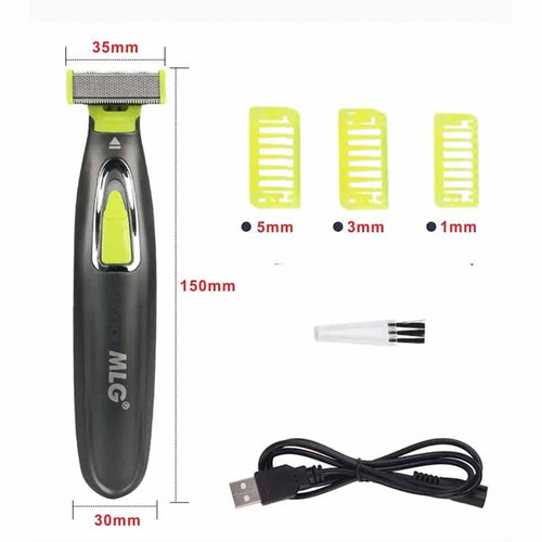 Afeitadora Eléctrica MLG con Carga USB en uso – Mil Ideas