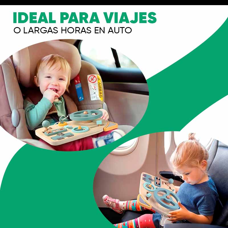 Juego didáctico volante en madera para estimulación sensorial detalle – Mil Ideas