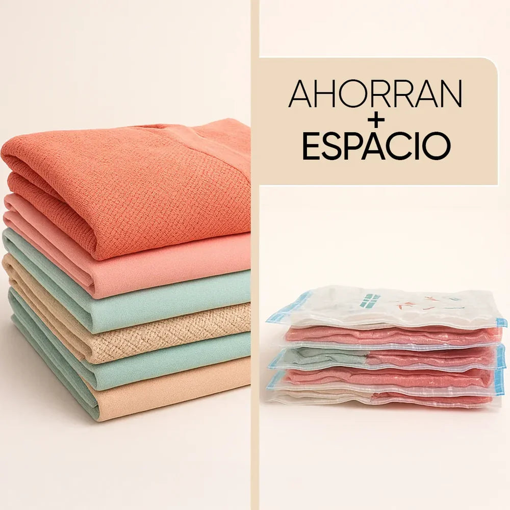 Set 3 bolsas al vacío con inflador Save Space detalle – Mil Ideas
