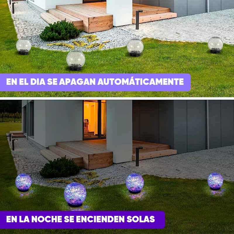 Esferas de luces solares decorativas con estaca vista adicional – Mil Ideas