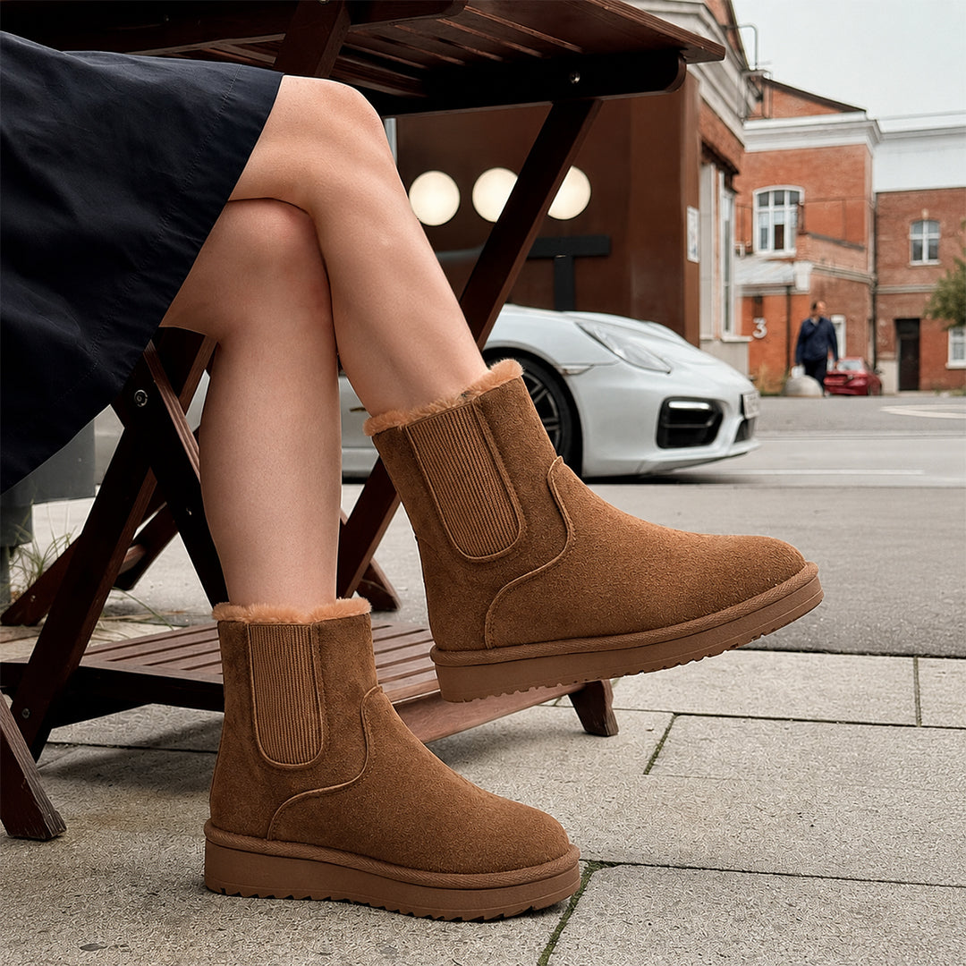Botas Kozak Calidas con Plush y Suela Antidelizante
