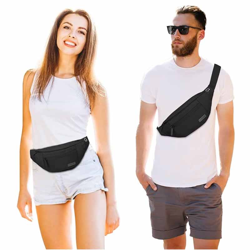 Riñonera Cruzada Cangu con Bolsillo en uso – Mil Ideas