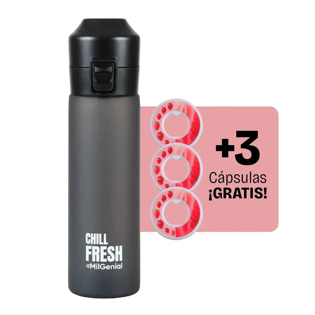 Botella aromática Chill Fresh con 3 cápsulas de regalo – Mil Ideas