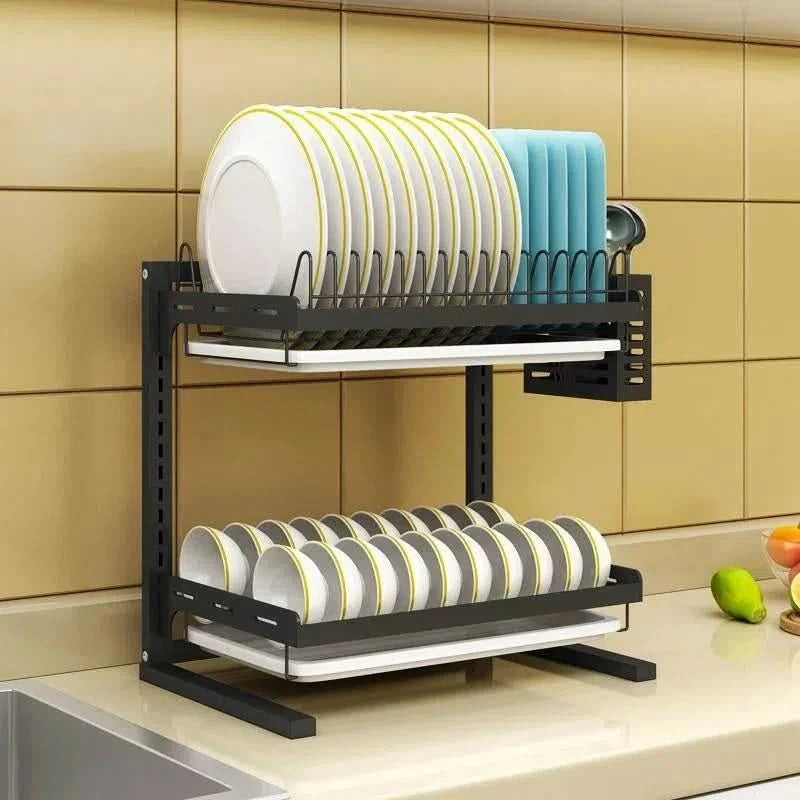 Escurridor de platos metal 2 en 1 en uso – Mil Ideas