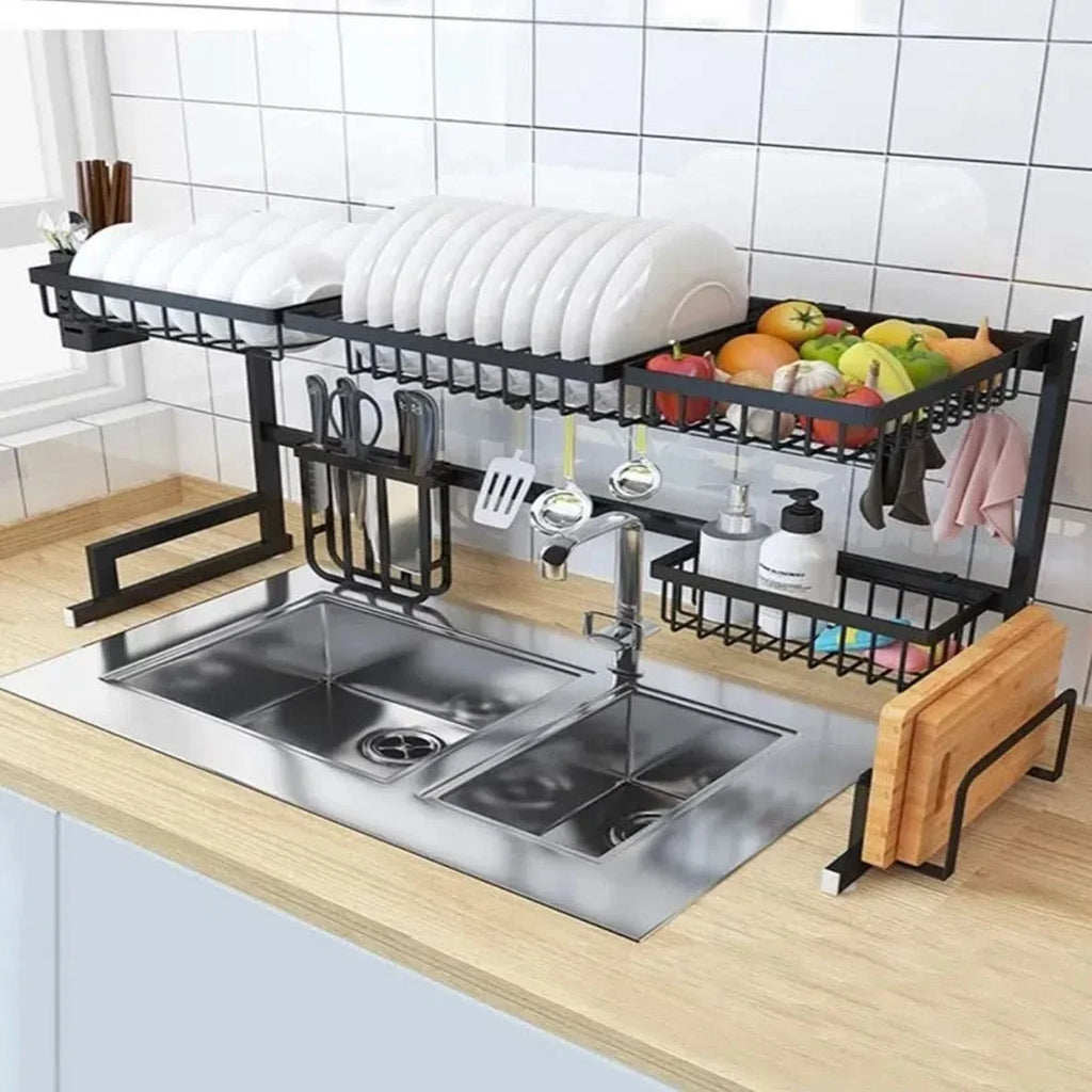 Escurridor de Platos 2 Pisos Premium para Mesada detalle – Mil Ideas