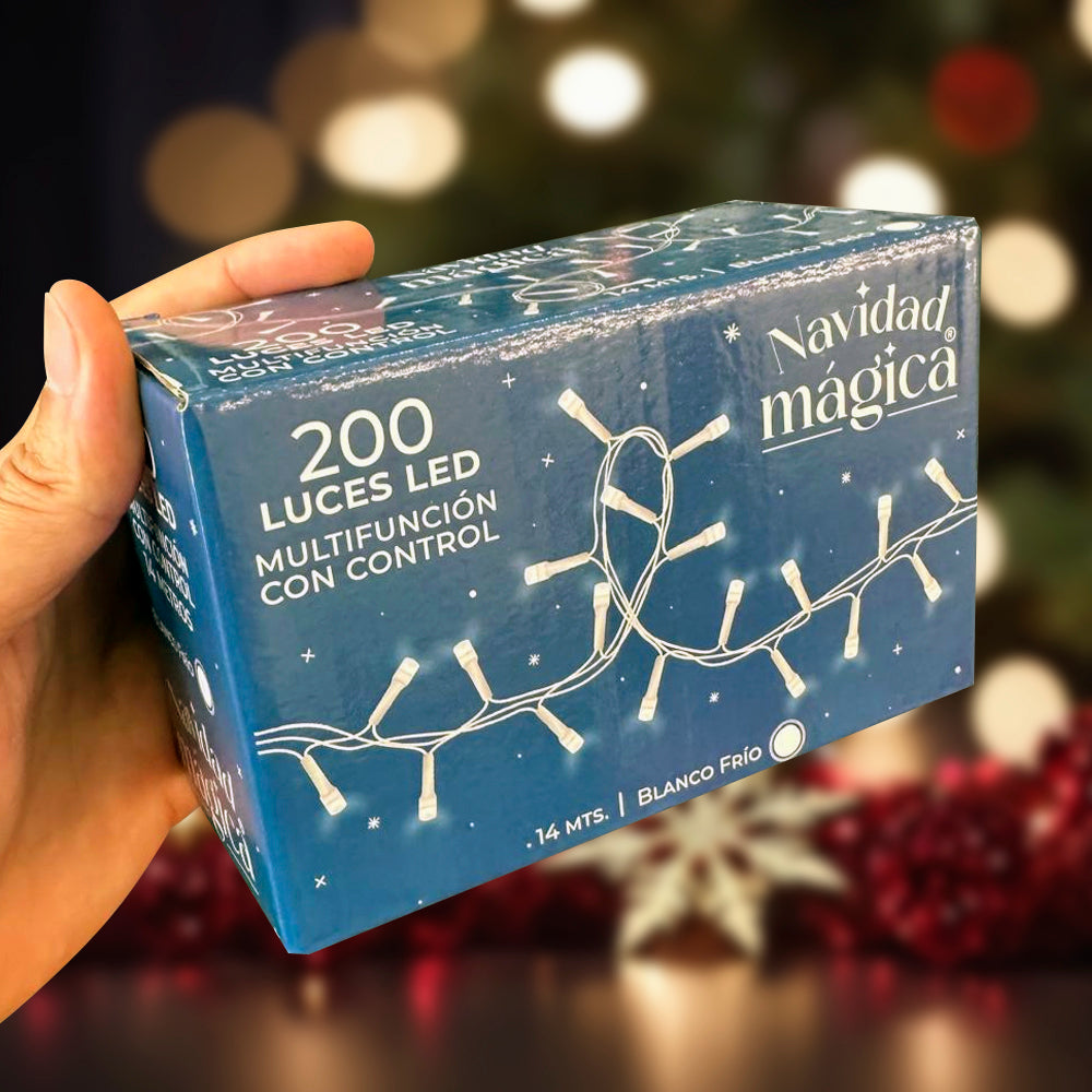 Luces Blancas de Navidad 14 Metros x200 220v en uso – Mil Ideas