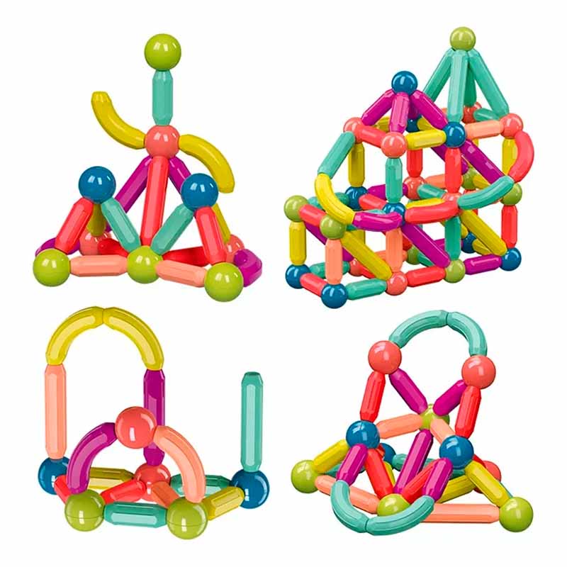 Juego de Varillas Magnéticas 130 Piezas vista adicional – Mil Ideas