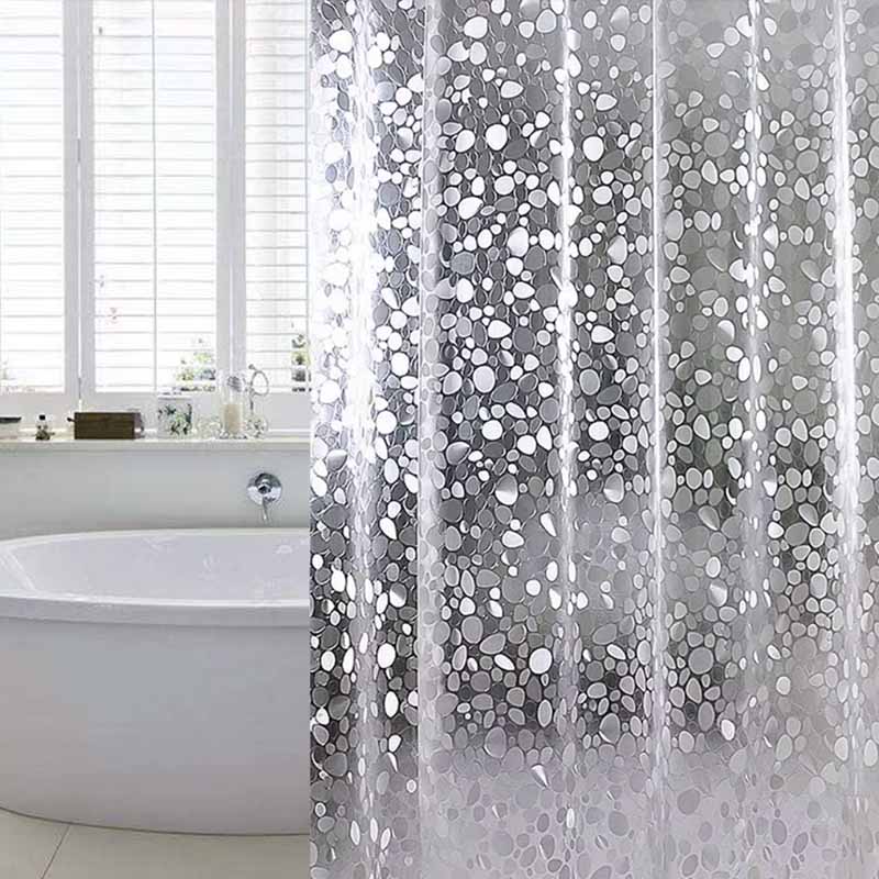 Cortina de ducha PEVA transparente vista adicional – Mil Ideas
