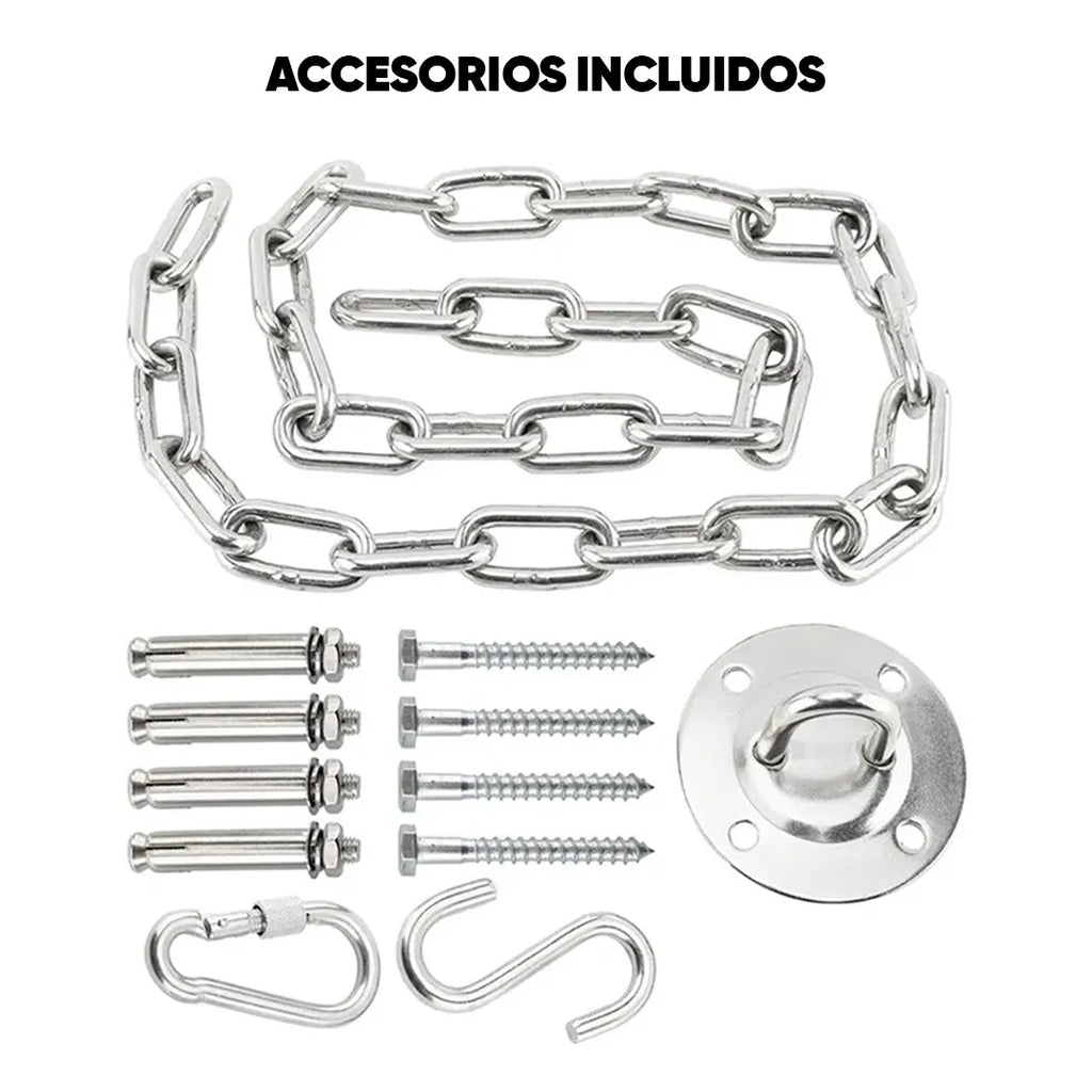 Silla hamaca colgante en macramé vista adicional – Mil Ideas