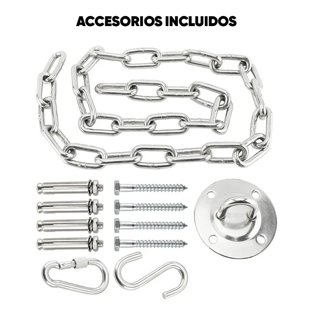 Silla hamaca colgante en macramé vista adicional – Mil Ideas