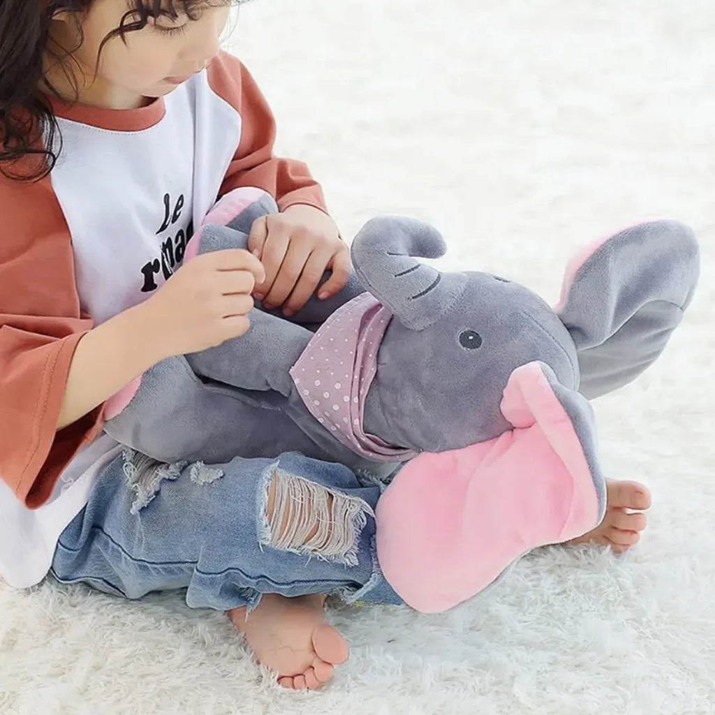 Peluche elefante detalle del tejido y ojos – Mil Ideas