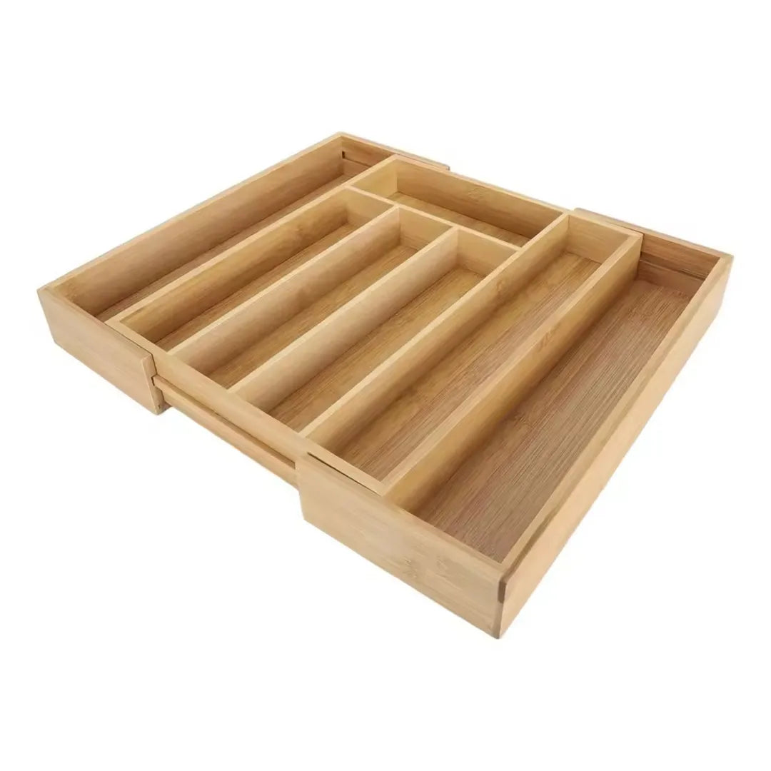 Organizador multifuncional extensible de bambú vista adicional – Mil Ideas