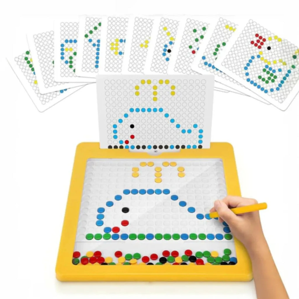 Pizarra didáctica con fichas magnéticas y cartas vista adicional – Mil Ideas