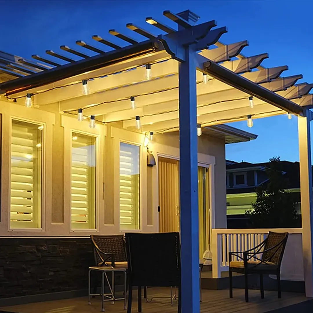 Guirnalda Luces Led Edison 5mts con Panel Solar vista adicional – Mil Ideas