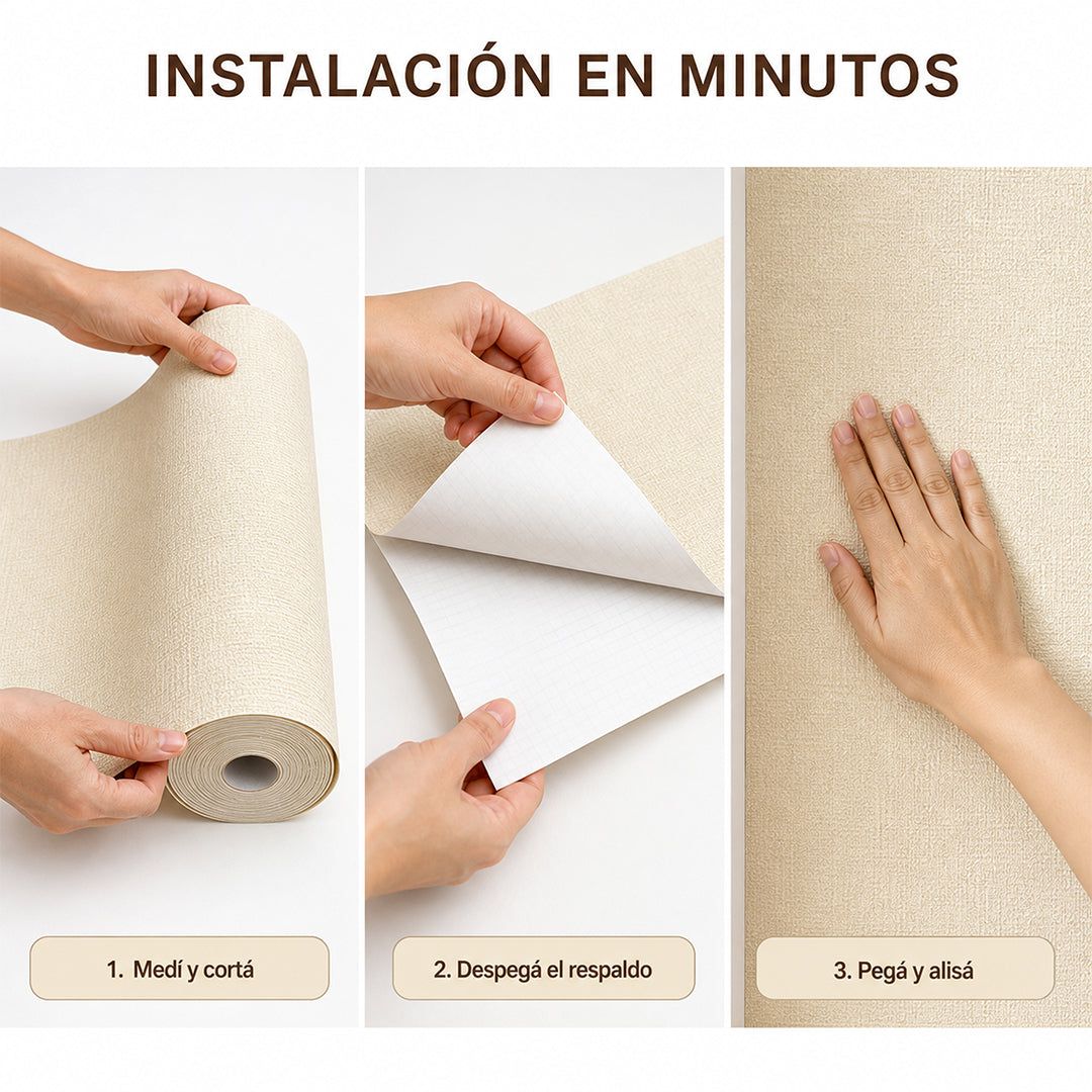 Papel Tapiz Autoadhesivo Antihumedad para Pared – 10 m