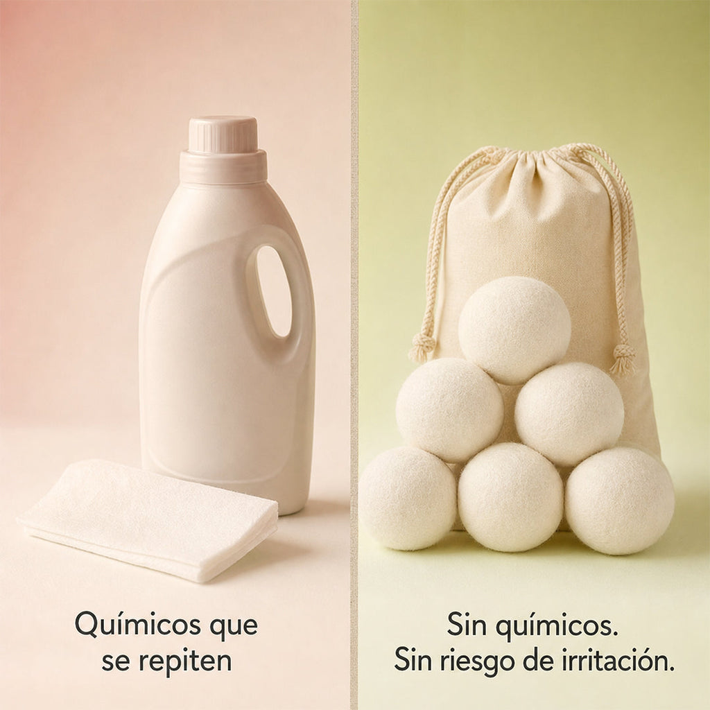 Paquete de 6 Bolas de Lana para Secadora