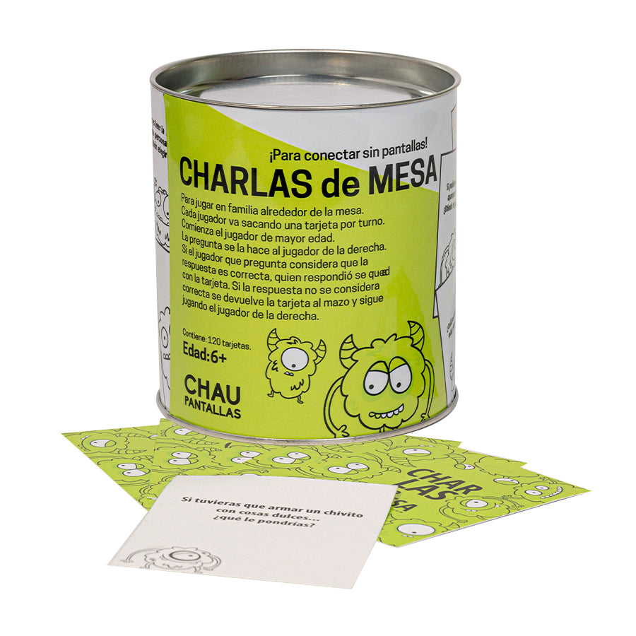 Juego Charlas de Mesa +6 Años con 120 Tarjetas – Mil Ideas