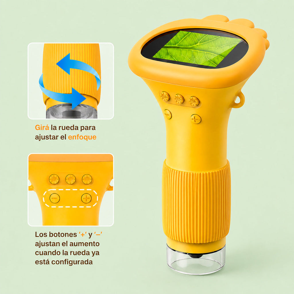 Microscopio Digital Infantil con Pantalla Aumento x1000