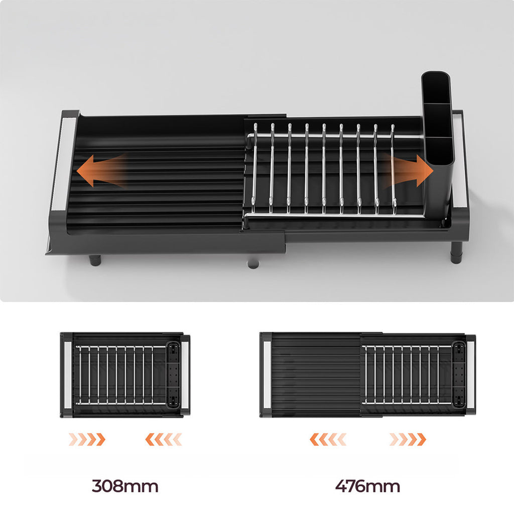 Escurridor Extensible con Desagüe y Porta Cubiertos