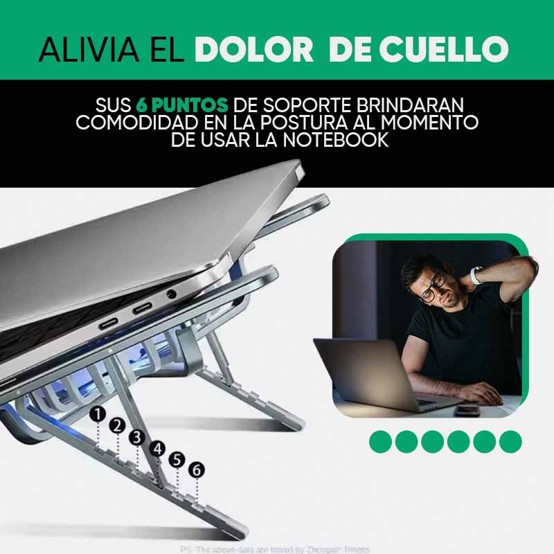 Soporte Plegable con Ventilación para Notebook vista adicional – Mil Ideas