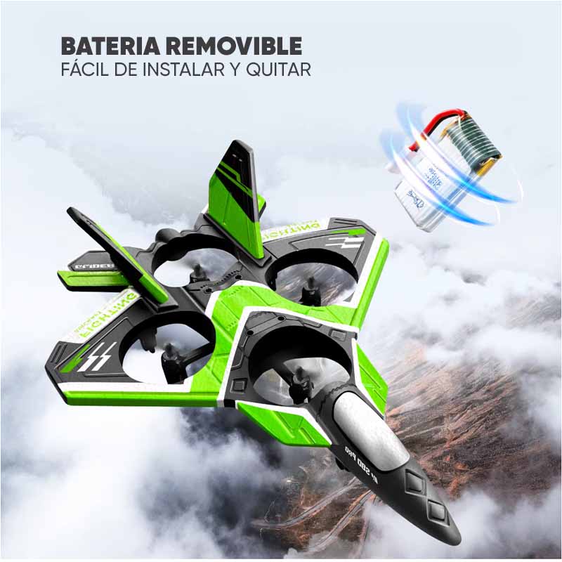 Avión Drone con Luces LED y Control Remoto vista adicional – Mil Ideas