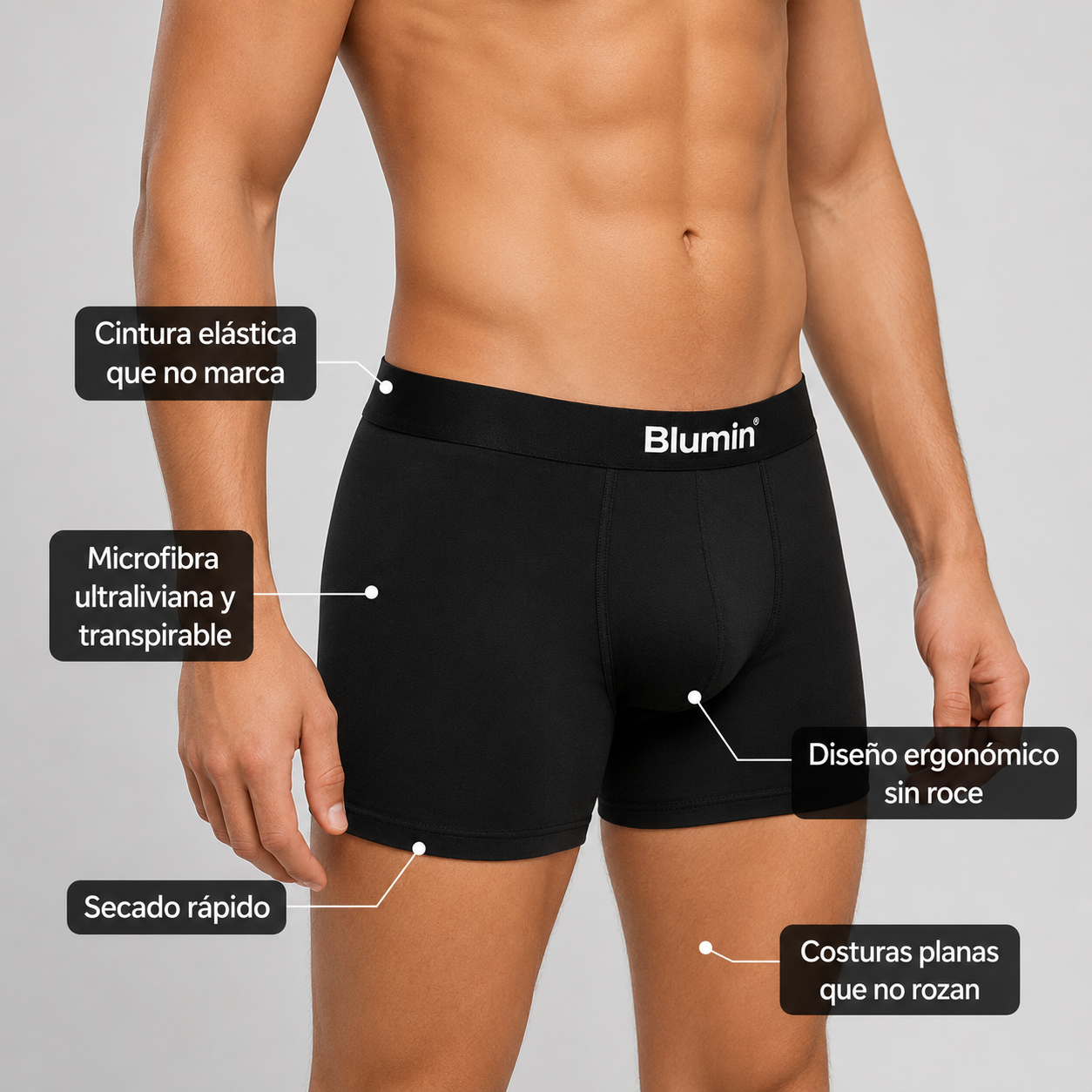 Pack de 3 Bóxer de Algodon Blumin