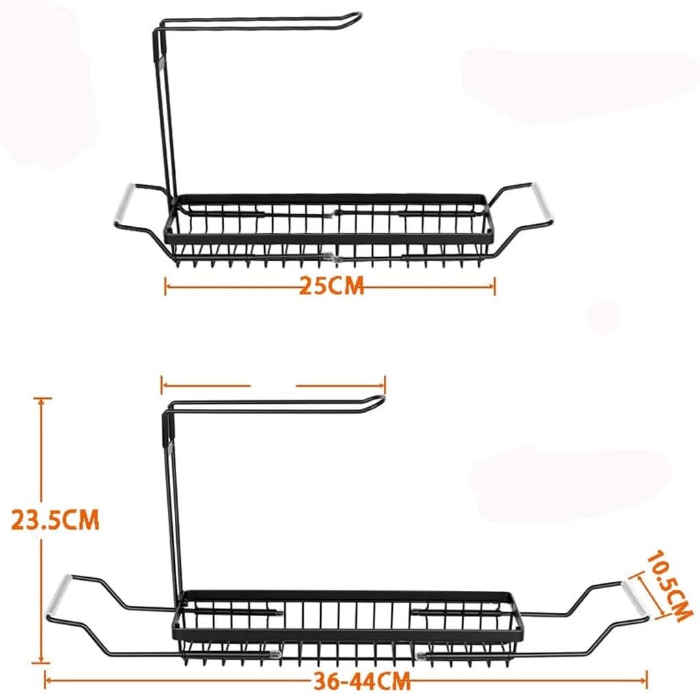 Escurridor telescópico de acero inoxidable con soporte vista adicional – Mil Ideas