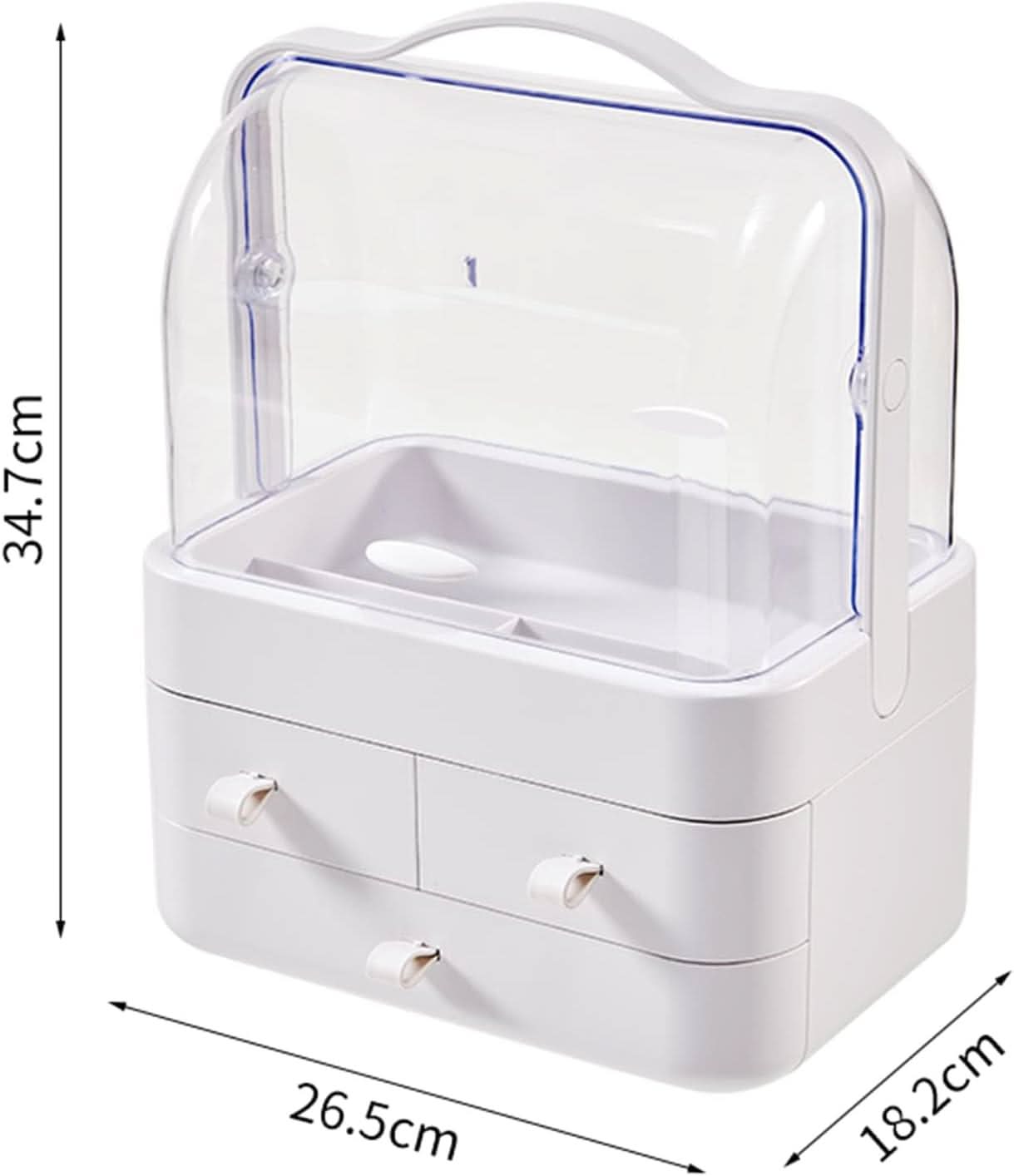 Organizador de maquillaje transparente vista adicional – Mil Ideas